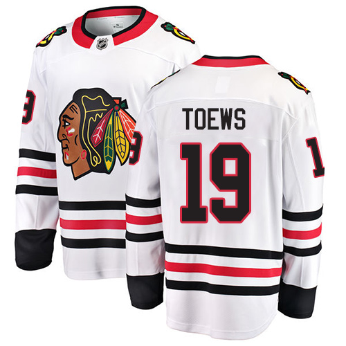 Herren Chicago Blackhawks Eishockey Trikot Jonathan Toews #19 Breakaway Weiß Fanatics Branded Auswärts